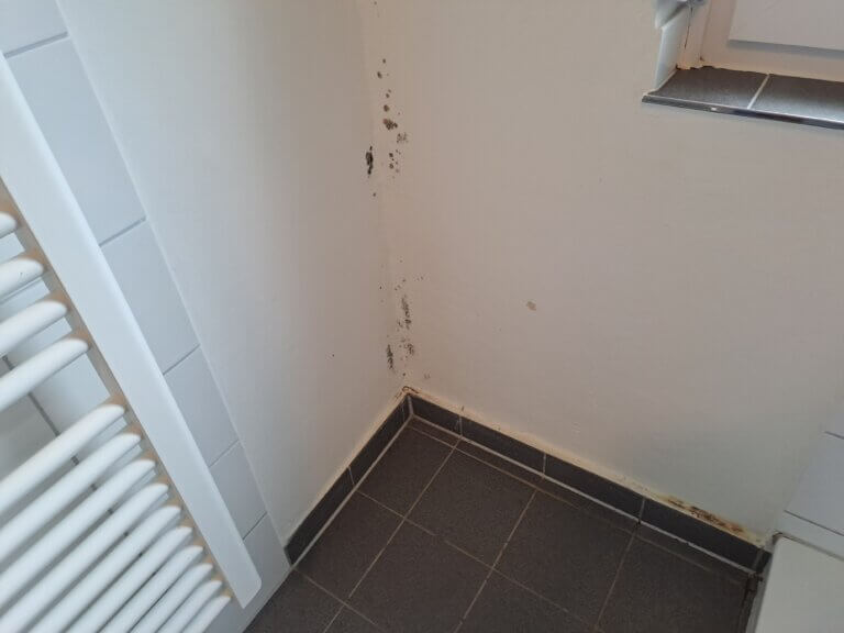 Badezimmer vor Schimmelbearbeitung