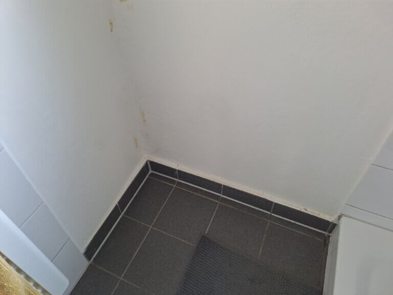 Badezimmer nach Schimmel Entfernung